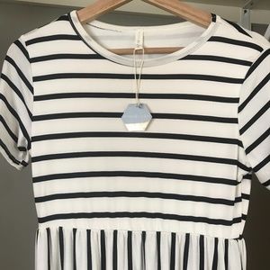 Pink Blush Striped Maxi Dress